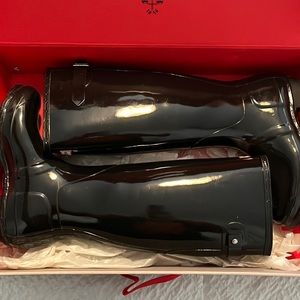 Hunter Tall Gloss Black Boots